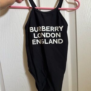 Burberry Kids Black One Piece Swimsuit